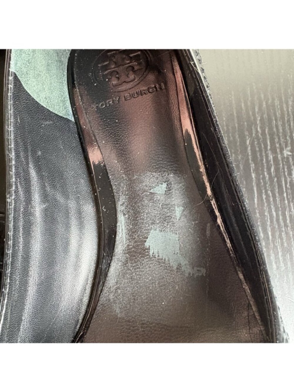 TORY BURCH Womens Size 9.5M Classic Black Open Toe Patent Leather Heels - Picture 8 of 12